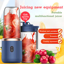 6blade Portable Blender Mini Juicer Cup Extractor Smoothie USB Charging Fruit Sq - £19.01 GBP+