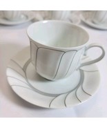 Mikasa Fleetwood L9708 Teacup Cup &amp; Saucer Set (s) Art Deco - $128.16 MXN