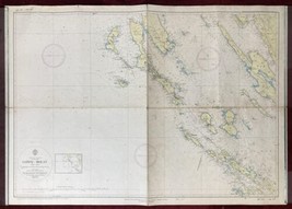 Nautical Chart Losinj Molat Cres Pag Adriatic Sea Dalmatia Croatia Yugoslav Navy - £63.51 GBP