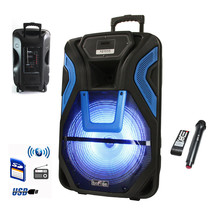 beFree Sound 15 Inch Rechargeable Bluetooth Portable Party PA Speaker System Wi - £162.89 GBP