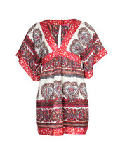 Anna Sui Printed Kimono Mini Dress In Silk Women Multicolor Xs - $173.85