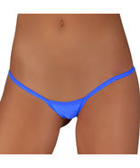 Blue L Sexy Thong Mini G-String Underwear Panties Micro Panty - Brand New - £3.13 GBP