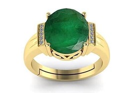 6.25 Ratti 5.50 Carat Original Emerald Gemstone Adjustable Gold Beautiful Desig - £26.35 GBP