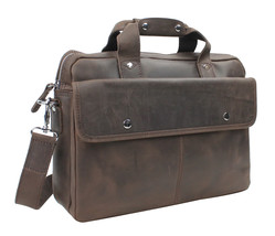 Vagarant Traveler Classic Medium Full Grain Leather Messenger Laptop Bag... - £145.94 GBP