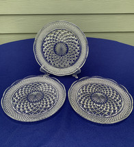 Anchor Hocking Wexford lot of 3 dinner plates, 9 1/2&quot;, vtg 1960&#39;s-90&#39;s very good - £21.23 GBP