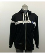 New Balance Track Jacket  Men&#39;s Small Black White Long Sleeve Hooded Ful... - $148.26 MXN