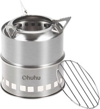 Camping Stove, Ohuhu Camp Stove Wood Burning Stove Stainless Steel Stove... - £29.83 GBP