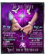 God Bless Our Marriage Jesus Cross A Big Hug Blanket Gift For Wife From Husband - £28.31 GBP+