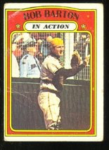 San Diego Padres Bob Barton In Action 1972 Topps Baseball Card #40 good - £0.39 GBP