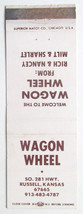 Wagon Wheel - Russell, Kansas Restaurant 20 Strike Matchbook Cover Matchcover KS - £1.39 GBP