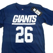 NFL New York Giants Youth Boys T Shirt 2 Sided #26 Saquon Barkley Size L (14/16) - £11.23 GBP