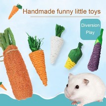 Natural Woven Carrot Hamster Toy - Fun and Eco-Friendly Molar Supplies - £7.99 GBP+