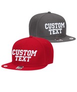 Custom Text/Logo Embroidered Hat, Embroidery Cap, 6 panel cap, Flat Brim... - $15.27 CAD+