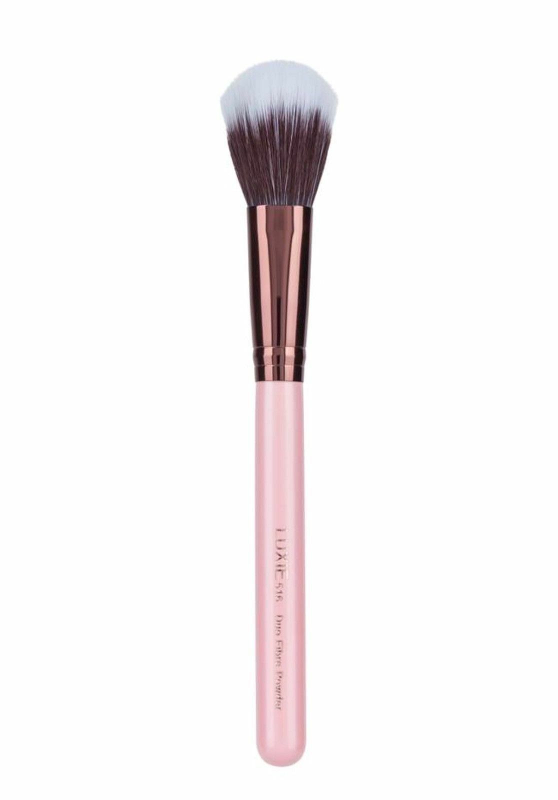 Luxie Rose Gold Duo Fibre Powder Brush 516 Bronzer Blush Brush Pink RV: $22 - $15.74