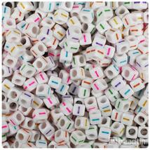 BeadTin Letter I White Opaque 6mm Cube Alphabet Beads - Colors (80pcs) - $2.09