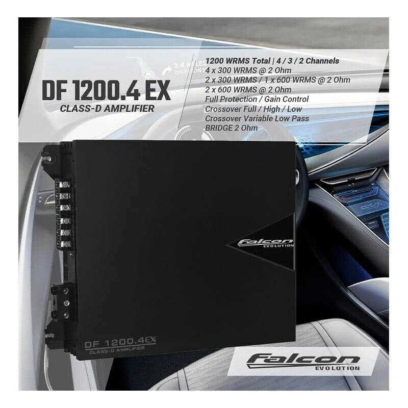 Amplifier Falcon DF 1200.4 Ex 1200W Rms 4 Channels 2ohm - $277.19
