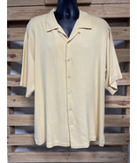 Tommy Bahama Yellow Short Sleeve Button Down Shirt Men&#39;s Size XL Vacatio... - $470.41 MXN
