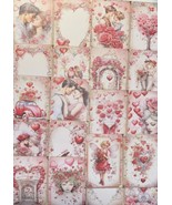 10 Sheets Vintage Style Pink Romance Paper Collage Scrapbook Junk Journa... - £6.95 GBP