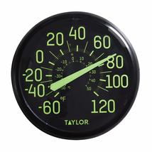 Taylor Glow in the Dark Wall Indoor Outdoor Thermometer, Wireless Thermometer wi - £21.43 GBP