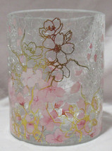Yankee Candle Clear Crackle Votive Tea Light Holder V/H TL/H Cherry Blossoms - £21.63 GBP