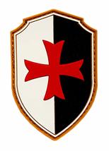 Knights Templar Cross Shield Crusader Tactical Patch [PVC Rubber - KT1] - £7.66 GBP