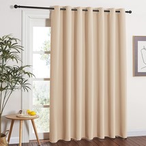 The Nicetown Extra Wide Patio Door Curtain (Biscotti Beige, W100 X L84) Is An - £33.80 GBP