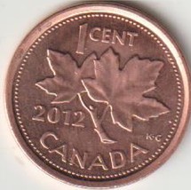 2012 Canadian one cent Queen Elizabeth 2nd Rest in peace coin Age 12 KM#... - £1.47 GBP