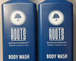 2X ROOTS Aromatherapy BODY WASH Brown Sugar &amp; Fig 12.8oz Each 2 BOTTLES - $49.49