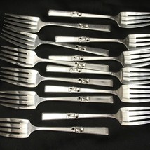 Oneida Morning Star Salad Forks 6-1/4&quot; Lot of 12 Silverplate - $21.55