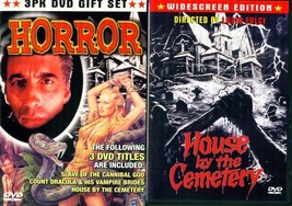 Horror Packung: Cannibal God-Vampire Brides-House Von Friedhof - Neu 3 DVD - £16.49 GBP
