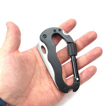 Edc Survival Tactical Gear - 6 Tools In 1 - Carabiner Keychain 100% Titanium New - £20.74 GBP