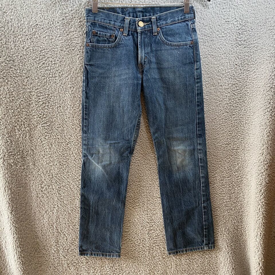 Primary image for Levi's 514 Jeans Kids Boys Size 12 Dark Wash Blue Denim 100% Cotton Straight Leg