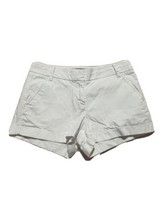 J. Crew Shorts Womens Size 2 White Flat Front Chino Casual Preppy - £8.36 GBP
