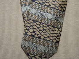 Giorgio Cellini Italy Neck Tie/Necktie Silk gold beige black 56&quot;x3.75&quot; t... - $11.01 CAD