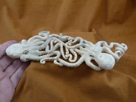 octo-33) Giant pair Octopus of shed ANTLER figurine Bali detailed carvin... - $208.27