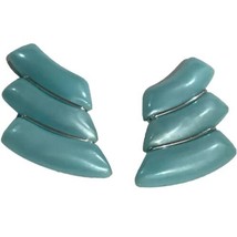Unique Vintage 1960&#39;S Western Germany Large Blue Lucite Earrings! - £23.91 GBP