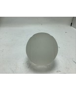 Frosted Crystal Glass Tennis Ball Paperweight 2.5&quot; Diameter - $18.69