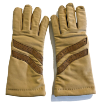 Gloves Sheer Energy By Leggs Driving Knit Lined Camel One Size Vintage Winter - £11.43 GBP