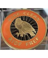 Ride Clean Ride Free Bronze Orange &amp; Black Eagle Recovery Medallion Coin... - €16,26 EUR