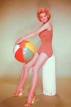 Angie Dickinson Full Length in Bathing Suit Holding Beach Ball 18x24 Poster - $23.99