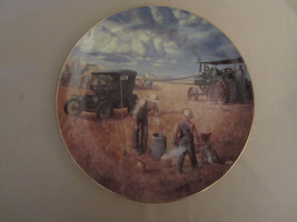 Bountiful Harvest Collector Plate Emmett Kaye Farming The Heartland Steam Engine - $14.99