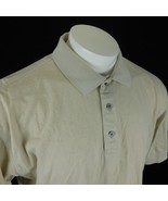 Ping Men Beige Striped Diamond Polo Golf Shirt Sz L - £18.09 GBP