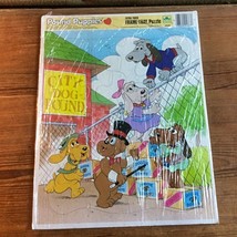 Vintage Pound Puppies Frame-Tray Puzzle Retro Kids Jigsaw Puzzle - £15.72 GBP