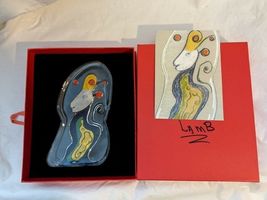 Spirit of The Sea Sasaki Crystal Matt Lamb Glass Sculpture Box Card ML50... - $144.75