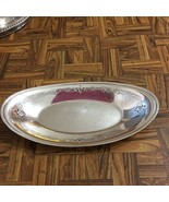 Ornate Vintage Homan Plate on Nickel Silver Made in USA #0476 Bread Boat... - £10.07 GBP