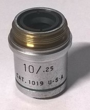 AO Spencer American Optical microscope objective 10x N.A. .25 PLAN ACHRO # 1079 - £15.65 GBP