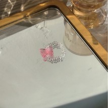 2021 New Korea Hand Woven Color Transparent Bead Butterfly Ring Girls Girls Butt - £6.79 GBP