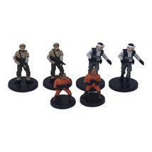 6 WOTC Star Wars Mini Miniature Imperial Entanglements RPG Action Figures - $14.00