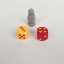 Catan Red and Yellow Game Dice Set And Robber Official Replacement Game ... - $9.89