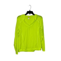 Lucy Activewear Hooded Top Size Small Neon Yellow Womens Stretch Athleisure - $21.77